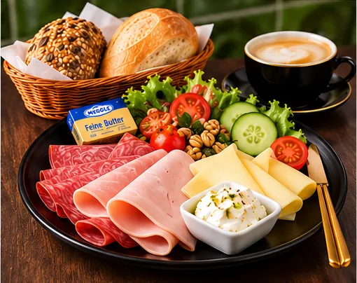 Fleisch-Käse-Wurst Frühstück
