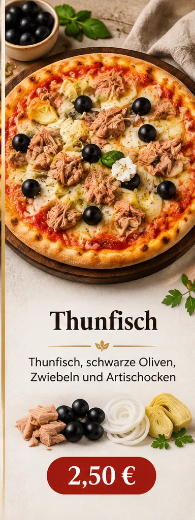 Mini Pizza Thunfisch